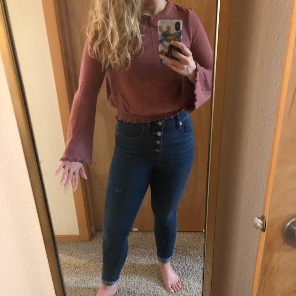 Madewell texture and thread blouse